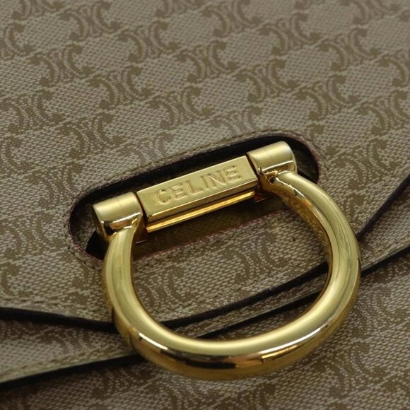 CELINE Macadam Canvas Hand Bag Beige Auth - Picture 10 of 16